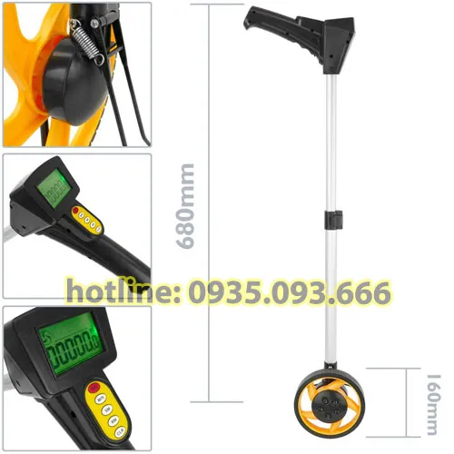 Bánh Xe Lăn Đường Đo Chiều Dài Đường Điện Tử